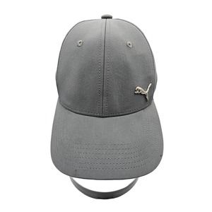 PUMA Mens‎ Alloy Stretch Fit Cap Size Small/Medium Gray Silver Logo